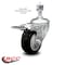 Service Caster 3.5 Inch SS Black Polyurethane 1/2 Inch Threaded Stem Caster Set Total Lock Brake SCC-SSTSTTL20S3514-PPUB-BLK-121315-4 - alternate 3